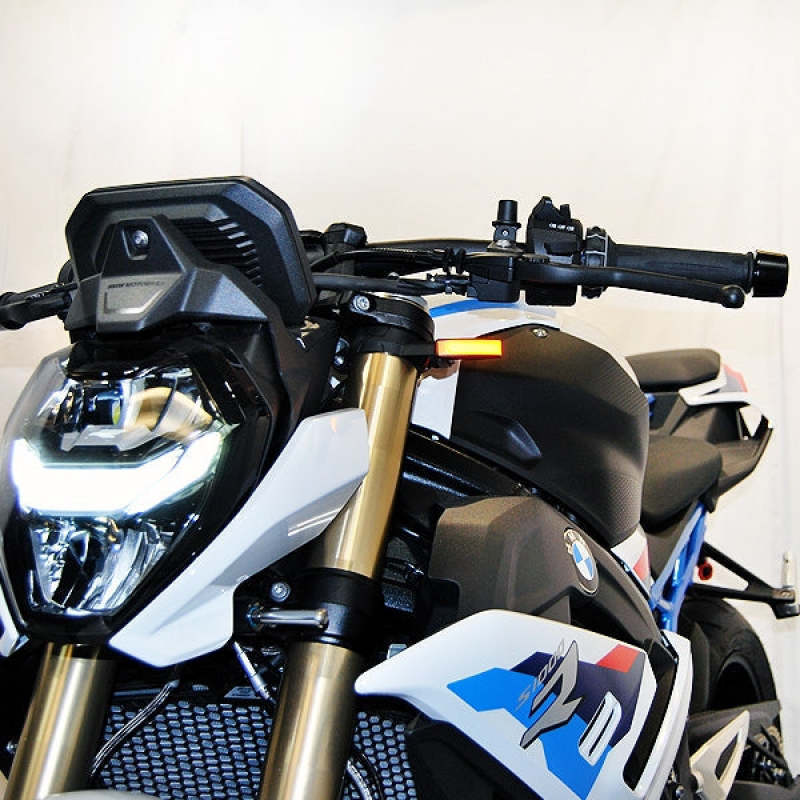 BMW F 900 R Turn Signals - Front - New Rage Cycles - LED, Plug & Play - Black - `20-`27